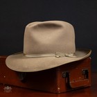Vintage Stetson One Hundred Open Road Fedora Western Hat Silverbelly 7 1 8