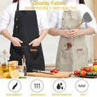Kitchen Cooking Aprons For Women Men With Pockets Adjustable Waterproof Canva   