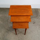 Mid Century Danish Modern Nesting Tables Gp Mobilia Teak Set 3 Denmark Mcm Side