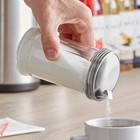 12 Oz Retro Sugar Shaker Glass Dispenser   Stainless Steel Lid With Pour Flap