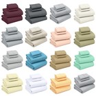 1800 Series 4 Piece Microfiber Bed Sheet Set Ultra Soft Hotel Deep Pocket Sheets