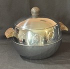 Vintage West Bend Penguin Hot   Cold Ice Bucket Server Wooden Handles Mcm 1950 s