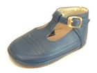 De Osu -spain - Vintage Baby Navy Leather T-strap Dress Shoes -european 18 -sz 3