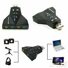 External Virtual 7 1 Channel Usb 2 0 3d Audio Sound Card Laptop Pc Mic Adapter