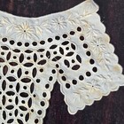 Antique Cotton Lace Trim Collars Appliqu   Broderie Anglaise Whitework Doll Dress
