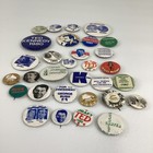 Vintage 80s Political Pins Buttons 31pc Lot Reagan Bush Carter Kennedy Campaign