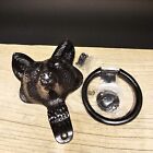Antique Vintage Style Black Cast Iron Fox Head Door Knocker Hardware
