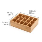  Bamboo Closet Drawer Divider - Storage Organizer With 15 15 Dividers Natural