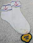 Vintage Sport Sox Cuffed Footie Socks Women s 9-11 Nautical Terry Cloth 2 Pack