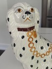 Vtg Staffordshire Style King Charles Spaniel Ceramic Mantle Dog Figurine Statue
