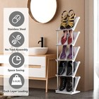 Stackable Narrow Shoe Rack Storage Shelf Organizer For Closet Cabinet Enteryway