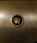 Own The Power Of Versace    iconic Medusa Gold Card Holder That Commands Attention
