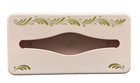 Vintage Ransburg Pink Gold Swirl Metal Tissue Box Cover Mcm