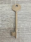 Old Antique Signed Sw 7 A Brass Barrel Padlock  Door Lock Key Train Door Key