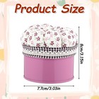 Pumpkin Pin Cushion Needle Box Sewing Holder With Storage For Diy Crafts