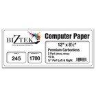 Biztek Continuous Computer Paper 12 X 8 5  92 Bright  15 Lb  2-part W w 1700 Pcs