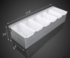 6 Compartments Condiment Dispenser Chilled Server Caddy Food Tray Salad Bar New