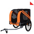 Folding Bike Trailer For Dogs 66lb Capacity All-terrain Pet Carrier Heavy Duty