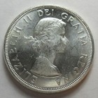 1964 Canada Silver Dollar Coin 80    1216p 