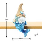 Leekung Mermaid Garden Gnome Statue Outdoor Decor mermaid Gnome Figurine For