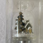 Pier 1 Snowy Scene Christmas Tree   House Snow Globe Bottle Stopper