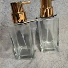Mdesign Square Glass Refillable Liquid Soap Dispenser Pump Bottle