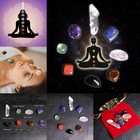 Crystal Healing Chakra Kit Balancing Set 7 Quartz Tumble Stones W  Carry Pouch