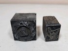 Vintage Letter Press Printing Blocks Metal Wood Lot Of 5 New England Telephone