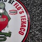 Vintage Porcelain Sign Texaco Route 66 Winslow Arizona Rat Fink 1963