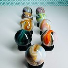 9 Lot Jabo Das Confetti Vintage Marbles Aventurine Swirls Slag Mib Lutz Shooters