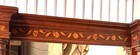 19th C  Dutch Empire Overmantel Mirror     Original 3-piece Glass Marquetry