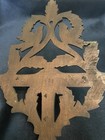 Antique Wood Carved Birds Black Forest Wall Shelf 