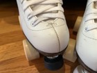 Riedell 111w White Quad Roller Skates Youth Size 3 Sure-grip Fame Wheels Clean