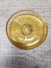  5  Vtg Amber Daisy Glass Coasters Depression Glass 