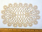 Small Handmade Tatted Lace Cream Cotton Doily 9  X 6 