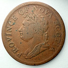 1832 Nova Scotia 1c One Copper Penny Token King George Iv Nice Details