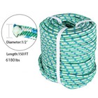 1 2     150  Arborist Tree Climbing Rope 16 Strand Double Braid Polyester Rope