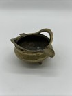 Vintage Bronze Incense Tripod Signed On Back Ashtray Cig Holder