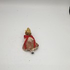 Dollhouse Miniature Female Doll Blonde Hair Light Complexion Multicolor Dress
