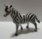 Vtg Flocked Zebra Blow Mold Figure Striped Safari Zoo Jungle Animal Toy Nos