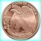 1 Oz  999 Fine Copper Round - Walking Liberty Classic Design
