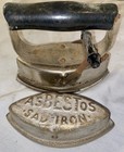 Pair Of Antique Vintage 5  Asbestos Brand Sad Irons