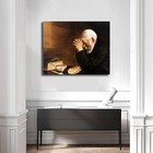 Vintage Grace - Retro Man Praying Over Bread - Gratitude Poster Decorative