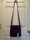 Nwt Vera Bradley Elderberry Crossbody Bag Purple Hipster Quilted Microfiber
