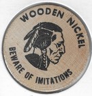Natural Bridge  Virginia  Token coin  Buffalo indian Head Wooden Nickel
