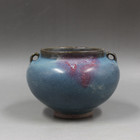 8 2x8 4cm Antique Chinese Song Kiln Porcelain Jar Blue Glaze Pot Jar Collection