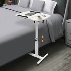 Adjustable Office Laptop Desk Rolling Table Computer Mobile Stand Portable