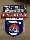 Porcelain Greyhound Enamel Sign 36 Inches