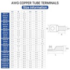 4 Awg Ring Terminals 5 16 Stud Copper Battery Cable Lugs 10pc Heat Shrink