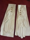 Vintage Women s Italian Kidleather White Long Opera Gloves Size 6 1 2 Never Worn